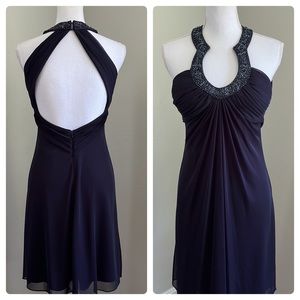 Y2K XSCAPE Beaded Chiffon Dress